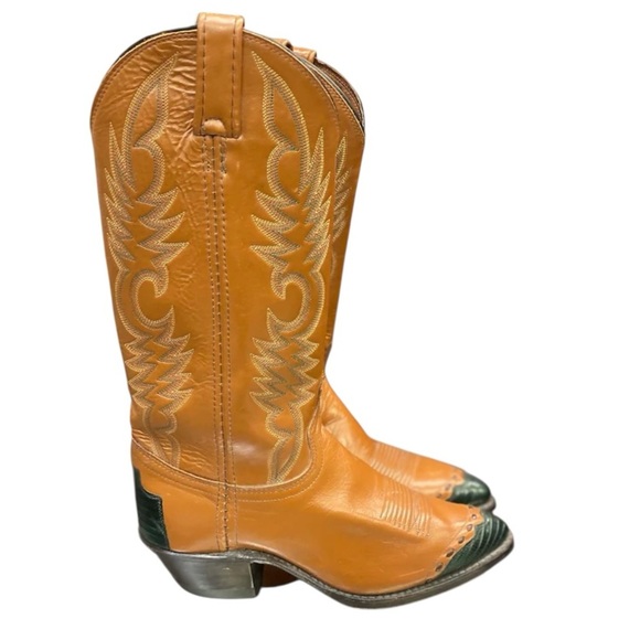 Dan Post Other - Vintage Dan Post Brown Leather Western Cowboy Boots USA Made size 10 M